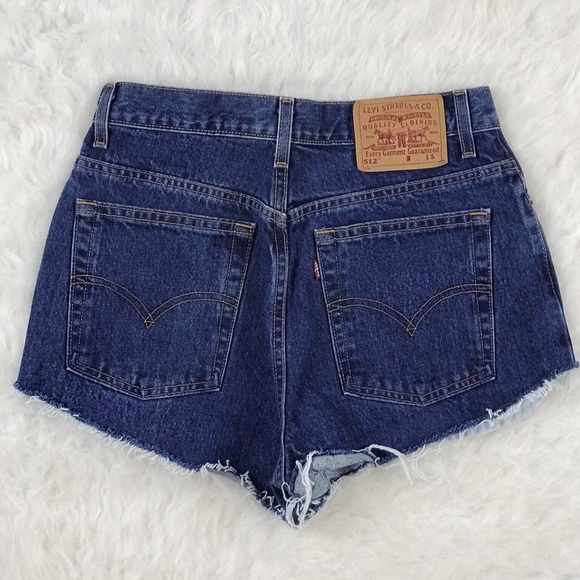 Vintage Levi’s 512 Dark Wash Cutoffs B10 - Picture 3 of 5